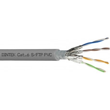 Cáp mạng CAT.6 FTP, 4 pair, 23AWG, Bọc nhôm chống nhiễu từng đôi cáp, 305m/cuộn Dintek 1107-04011