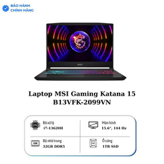 Laptop MSI Gaming Katana 15 B13VFK-2099VN i7 13620H/AI/32GB/1TB/15.6