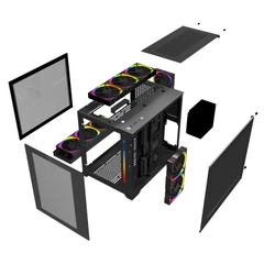 CASE 1ST PLAYER SP7 RGB (Black) không Fan