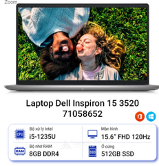 Laptop Dell Inspiron 15 3520 (71058652)(i5-1235U/8GB/512GB SSD/15.6