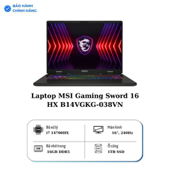 Laptop Gaming MSI Sword 16 HX B14VGKG 038VN