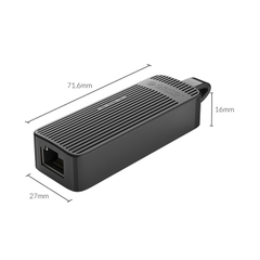 Bộ chuyển USB 3.0 sang cổng LAN Giga ORICO UTK-U3-BK-BP