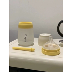 PHANPY | Bình Sữa Thủy Tinh Chống Đầy Hơi Bọc Silicone Dung Tích 160ml - 240ml