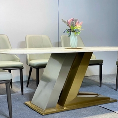 BÀN INOX CHÂN MẠ VÀNG CHỮ V - CBM03