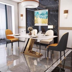 BÀN INOX CHÂN MẠ VÀNG CHỮ V - CBM03