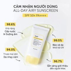 DL 10/2025 - Dear,Klairs Kem chống nắng All-day Airy Sunscreen SPF50+ PA++++ 50g