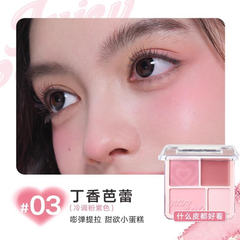 JUDYDOLL Phấn Má và Phấn Bắt Sáng 4 ô Blush&Highight