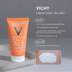 Vichy Kem Chống Nắng Capital Soleil Dry Touch SPF50 50ml