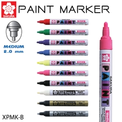 Bút sơn dầu đánh dấu công nghiệp nhiều màu sắc Sakura Paint Marker Medium Point - Ngòi 2.0mm