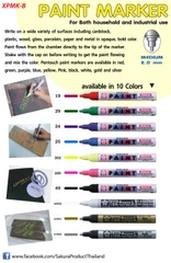 Bút sơn dầu đánh dấu công nghiệp nhiều màu sắc Sakura Paint Marker Medium Point - Ngòi 2.0mm