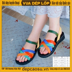 Dép 6 quai màu sắc công nghệ mới, nhẹ, êm, đế cao từ 3cm trở lên, không đen chân, chống trơn trượt