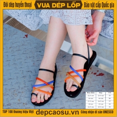 Mẫu dép thời trang 7 quai tăm xỏ ngón quai hậu màu sắc, rất nữ tính và đáng yêu