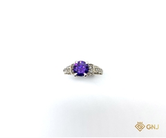 Nhẫn bạc đính đá Amethyst