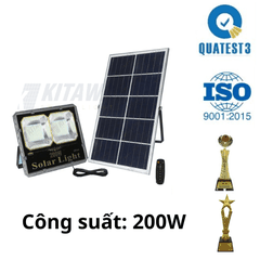 [200W] Đèn Pha 200W Năng Lượng Mặt Trời K-DP3200 - 2 Mắt Phản Quang Sáng Rộng