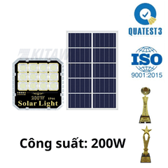 [200W] Đèn pha năng lượng mặt trời 200W Kitawa DP7200