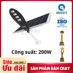 [200W] Đèn Đường Năng Lượng Mặt Trời Chiếc Lá CL1200  - Tấm Pin Mono