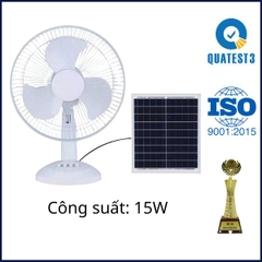 Quạt Năng Lượng Mặt Trời Màu Trắng Kitawa 15W KQ215-T