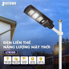 [120W] Đèn Đường Năng Lượng Mặt Trời Liền Thể LT6120 Nhiều Khoang Kitawa