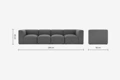 Ghế Sofa modul 4 chỗ ngồi Modern SM0111