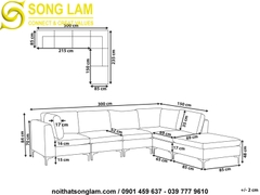 Ghế sofa góc Sông Lam Modular SUL0116