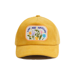 Embroidered Corduroy Spring Cap [3 colours]