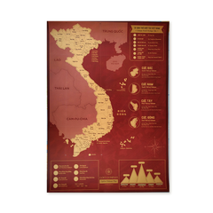 Vietnam Scratch Map Red Velvet Edition
