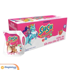 Sữa chua uống tiệt trùng hương dâu Susu túi 110ml