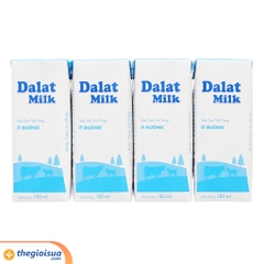 Sữa tươi tiệt trùng ít đường Dalatmilk 180ml