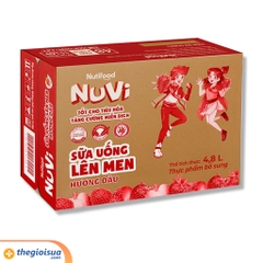 Sữa uống lên men Nuvi Hương Dâu chai 100ml