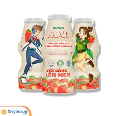 Sữa uống lên men Nuvi Hương Dâu chai 100ml