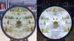 Tranh Trúc Chỉ In, Đèn Hào Quang Hoạ Tiết Màu DECORNOW DCN-HD75