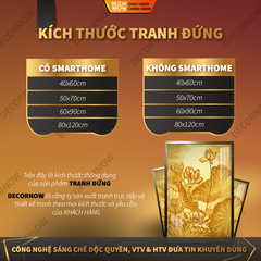 Tranh Trúc Chỉ Đứng In Hoa Sen DECORNOW DCN-TC73