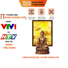 Tranh Trúc Chỉ Đứng In Hoa Sen DECORNOW DCN-TC59