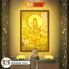 Tranh Trúc Chỉ Đứng In Phật DECORNOW DCN-TC201