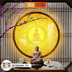 Tranh Trúc Chỉ In, Đèn Hào Quang Phật DECORNOW DCN-TC1