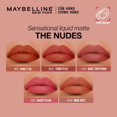 Son Kem Lì Nhẹ Môi Phiên Bản Tông Đất Maybelline New York Sensational The Nudes 7ml