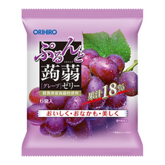 Thạch Trái Cây Orihiro Gói Lớn 12 Túi 240G - Nho Tím Táo Đỏ - Thạch