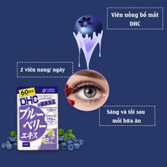 Viên Uống Bổ Mắt Cải Thiện Thị Lực DHC Blueberry Extract
