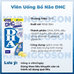 Viên Uống Bổ Não Bổ Sung DHA DHC Nhật Bản