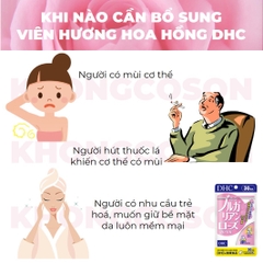 Viên Uống Thơm Cơ Thể Hương Hoa Hồng DHC Bulgarian Rose Nhật Bản