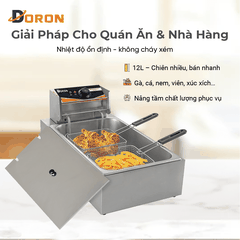 Bếp chiên nhúng điện 12L đơn DORON 3000W nhiệt độ cao, sôi cực nhanh