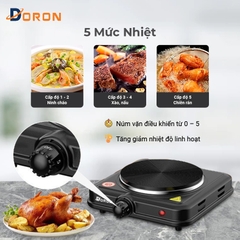 Bếp điện đơn DORON 5109 1500W chống nhiệt, an toàn cho mọi gia đình