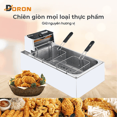 Bếp chiên nhúng điện 12L đơn DORON 3000W nhiệt độ cao, sôi cực nhanh