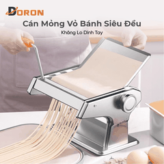 Máy làm mỳ sợi DORON, máy cán bột 3 lưỡi dao làm mì tươi, vỏ bánh đa năng