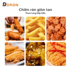 Rổ chiên nhúng điện, vợt chiên DORON chất liệu inox dày dặn chắc chắn