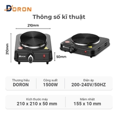 Bếp điện đơn DORON 5109 1500W chống nhiệt, an toàn cho mọi gia đình