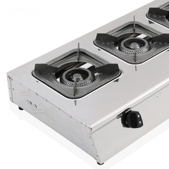 Bếp gas nấu mì cay 4 họng ngang chuyên bánh xèo, cơm niêu