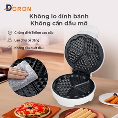 Máy làm bánh waffle đơn DORON_146 1200W nướng bánh waffle gia đình, làm nóng nhanh