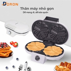 Máy làm bánh waffle đôi DORON 147 1200W điều chỉnh 50 - 250 độ, làm nóng nhanh