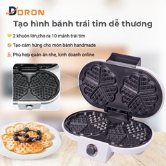 Máy làm bánh waffle đôi DORON 147 1200W điều chỉnh 50 - 250 độ, làm nóng nhanh